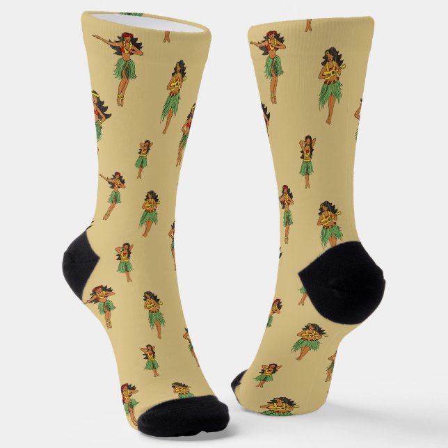 Hawaii Beach Wedding Hula Dancers Socken (Gewinkelt)