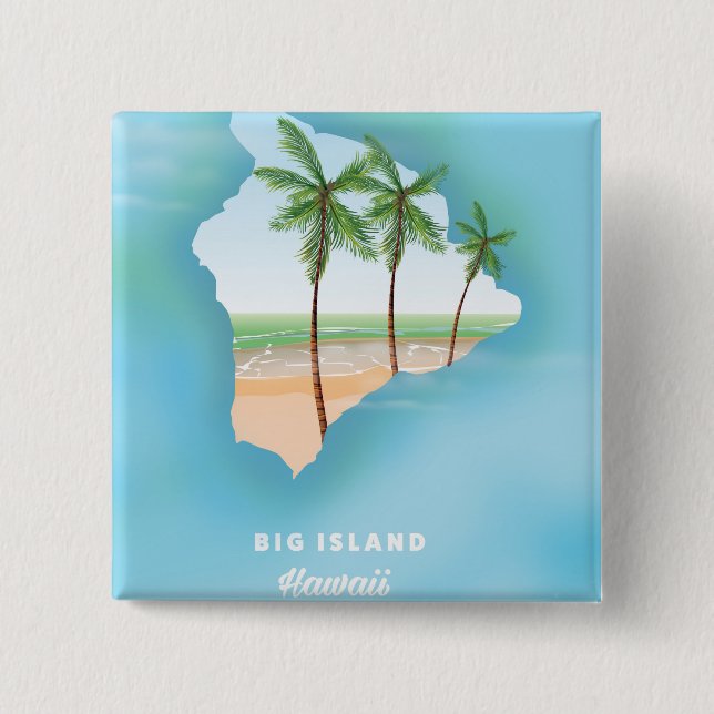 Hawaii Big Island Button (Vorderseite)