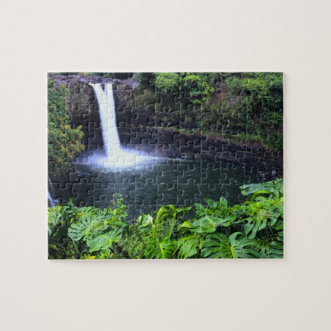 Hawaii, Big Island, Hilo, Rainbow Falls, Lush (Horizontal)