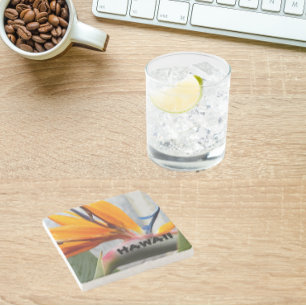 Hawaii Bird of Paradise Pflanze Blume Steinuntersetzer