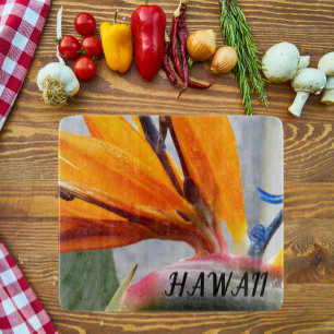 Hawaii Bird of Paradise Pflanze Floral Schneidebrett