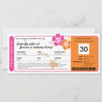 Hawaii Birthday Boarding Pass