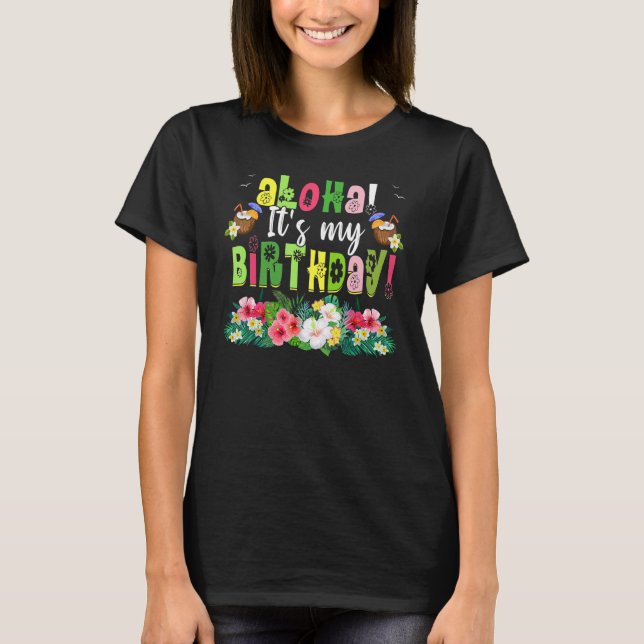 Hawaii Birthday Party Aloha Hawaiian T-Shirt (Vorderseite)