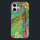 Hawaii Blume Hula Vintage Blumengrafik iPhone 16 Hülle<br><div class="desc">Hawaii Colorful Hula Collage - Dieses Bild ist ein grafisches Kunstdesign hawaiianischer Blume und Palmen. Die botanische Collage dreht sich um die Farbe der tropischen Insel.</div>