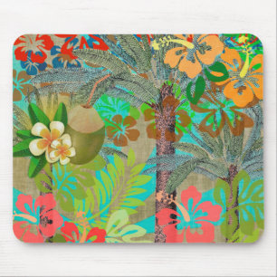Hawaii Blume Hula Vintage Blumengrafik Mousepad
