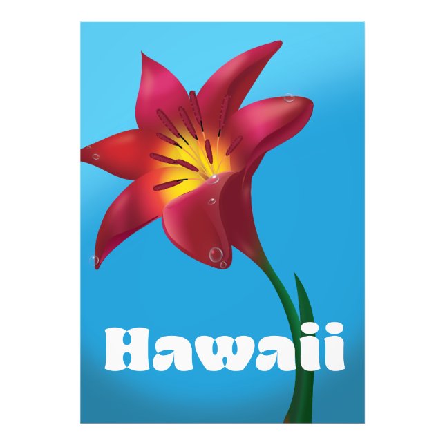 Hawaii Blume Reiseausdruck Fotodruck (Vorne)