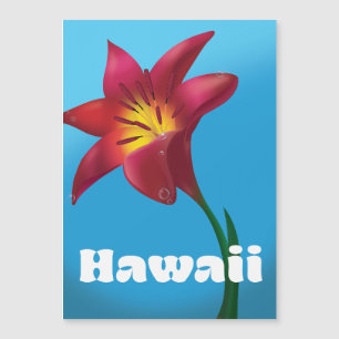 Hawaii Blume Reiseausdruck Magnetkarte