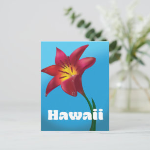 Hawaii-Blumen-Reise-Druck Postkarte