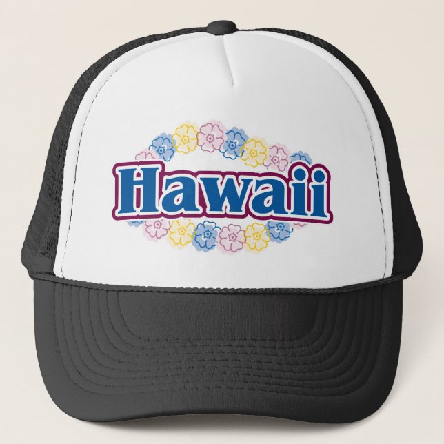 Hawaii-Blumen Truckerkappe (Vorderseite)