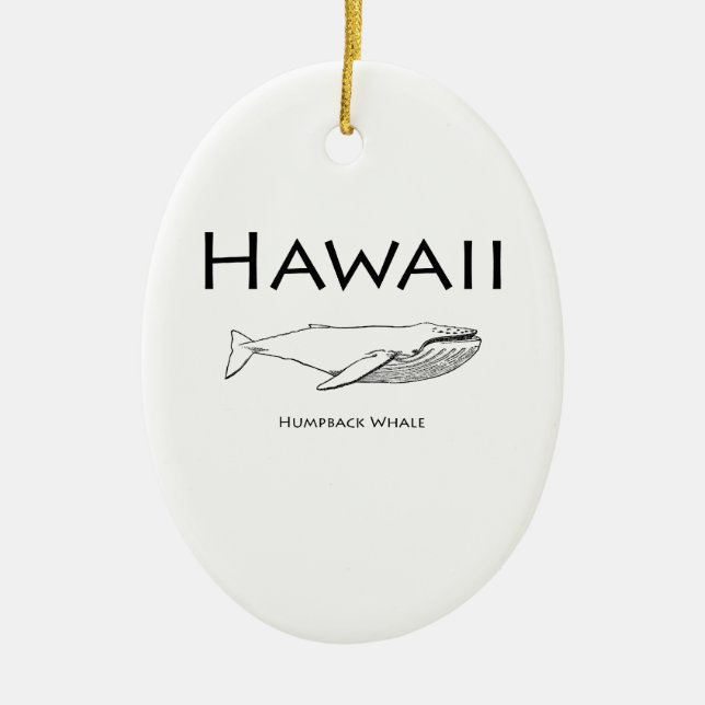 Hawaii-Buckel-Wal Keramik Ornament (Vorne)