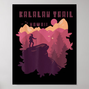 Hawaii Camping Kalalau Wandern im Val Piora Poster