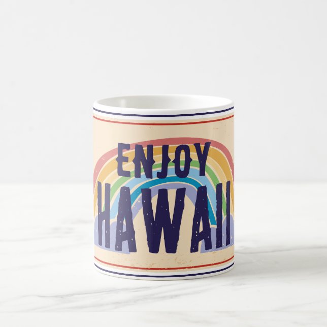 HAWAII CAR PLATE ENJOY HAWAII KAFFEETASSE (Mittel)