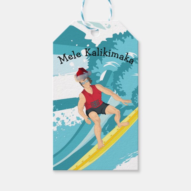 Hawaii Christmas Mele Kalikimaka Geschenkanhänger (Vorderseite)