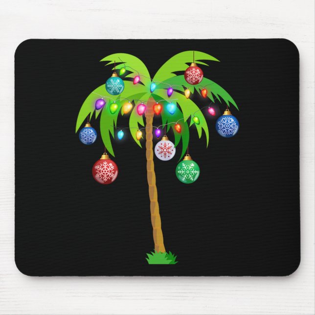 Hawaii Christmas Palme Tropical Xmas Coconut L Mousepad (Vorne)