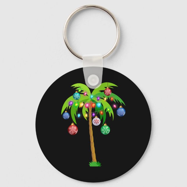 Hawaii Christmas Palme Tropical Xmas Coconut L Schlüsselanhänger (Vorderseite)