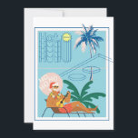 Hawaii Christmas Santa Travel Tropical Beach Feiertagskarte<br><div class="desc">Santa kommt in den Urlaubssgeist mit der frische Küstenluft,  dem unberührten tropischen Strand und den Palmen. Frohe Weihnachten in hawaiianisch.</div>