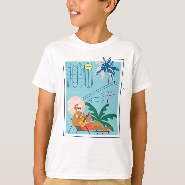 Hawaii Christmas Santa Travel Tropical Beach T-Shirt (Vorderseite)