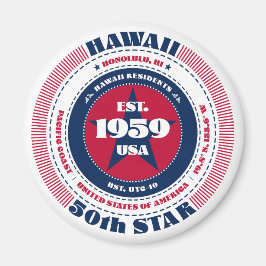 Hawaii Circle Typografie Souvenir Magnet