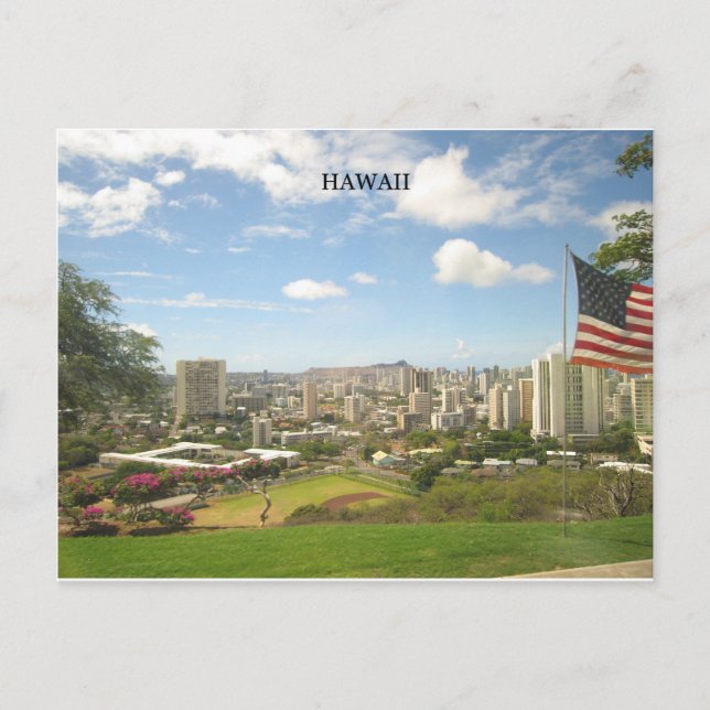 Hawaii Cityscape Postkarte (Vorderseite)