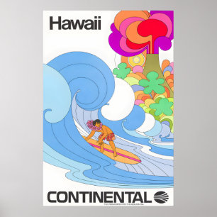 Hawaii - Continental - Vintage Reiseposter Poster