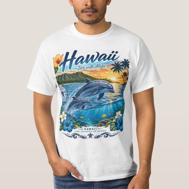 Hawaii-Delfine T-Shirt (Vorderseite)