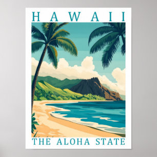 Hawaii, der Aloha-Staat, USA-Reiseziel Poster