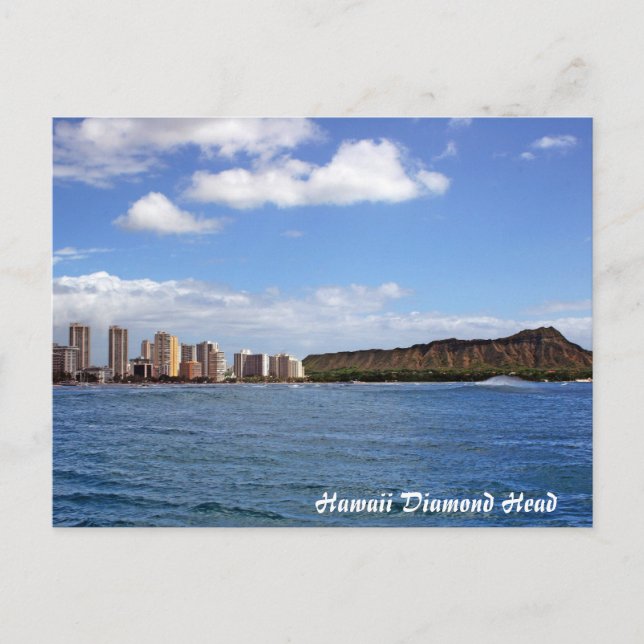 Hawaii Diamond Head Postkarte (Vorderseite)