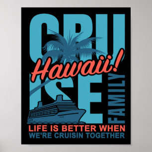 Hawaii-Familienkreuzfahrt passendes Outfit Süß haw Poster