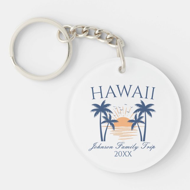 Hawaii Family Vacation Foto Schlüsselanhänger (Vorderseite)