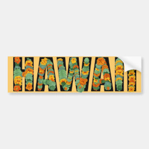 Hawaii farbenfrohe Blume heller Autoaufkleber