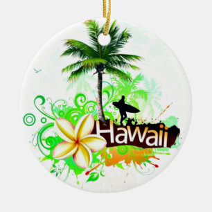 Hawaii-Ferien-Reise-Andenken Keramikornament