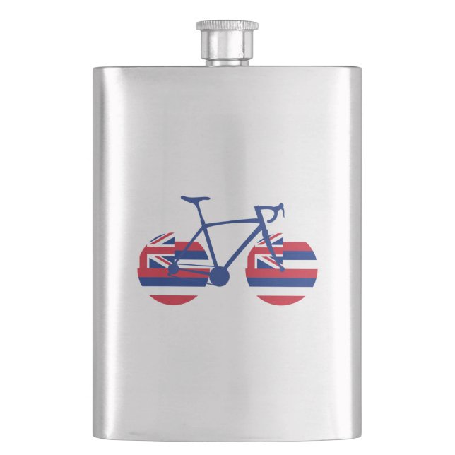 Hawaii Flag Cycling Flachmann (Vorderseite)