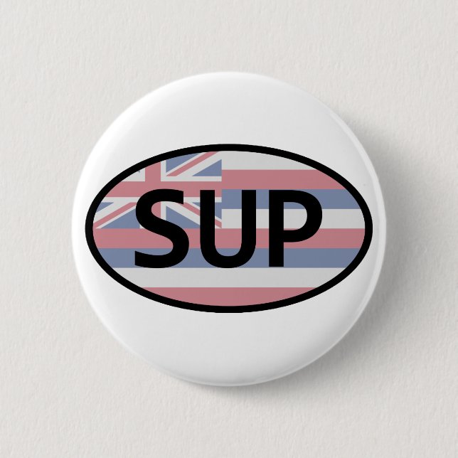 Hawaii Flag Standup Paddling Button (Vorderseite)