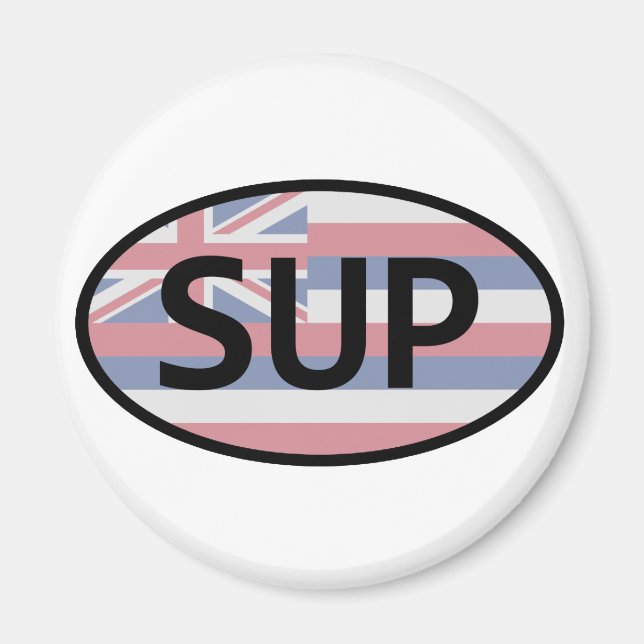 Hawaii Flag Standup Paddling Magnet (Vorne)