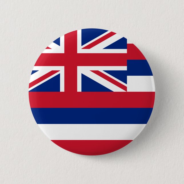 Hawaii-Flagge Button (Vorderseite)