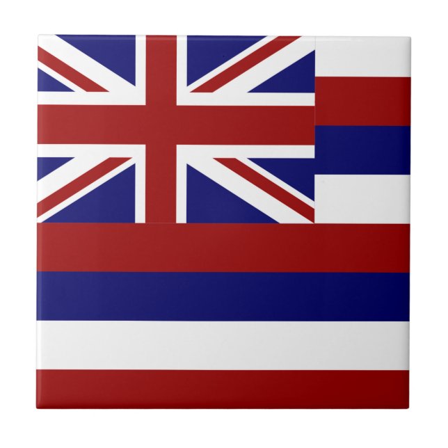 Hawaii-Flagge Fliese (Vorderseite)