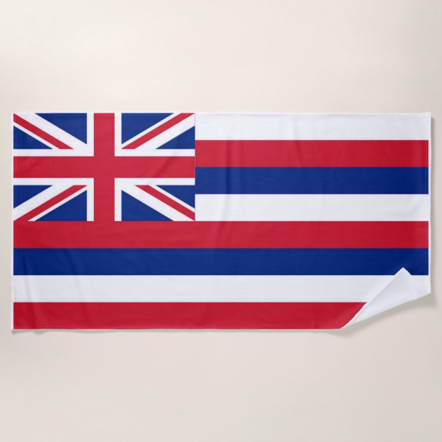 Hawaii-Flagge Strandtuch (Vorderseite)
