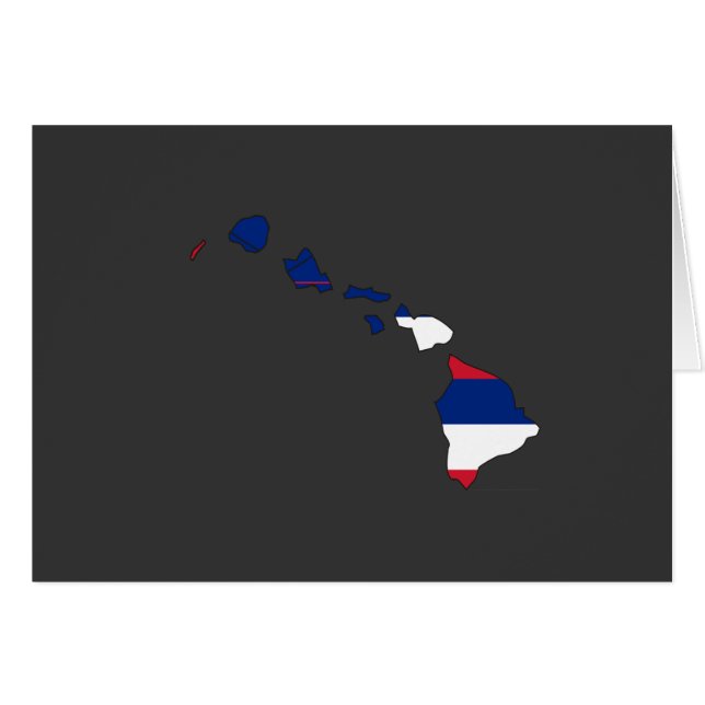 Hawaii-Flaggen-Karte (Vorderseite (Horizontal))