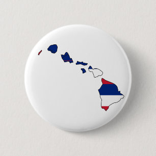 Hawaii-Flaggen-Karte Button