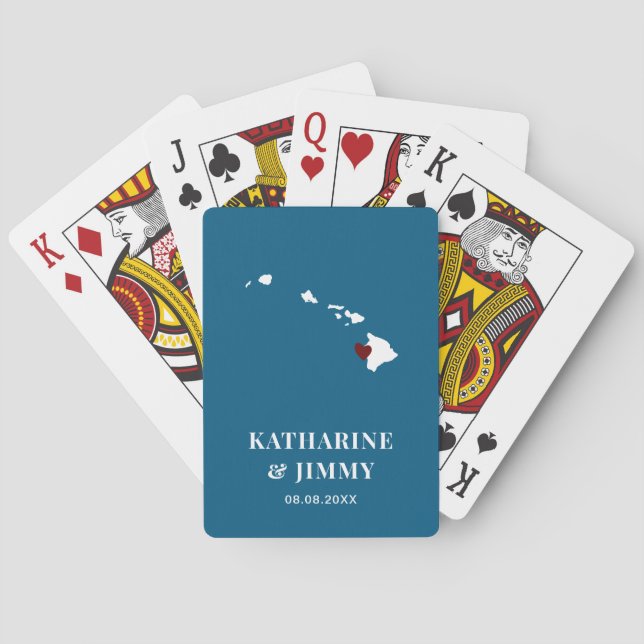 Hawaii Gastgeschenk Hochzeit Deck Karten, Staat Ka Spielkarten (Rückseite)
