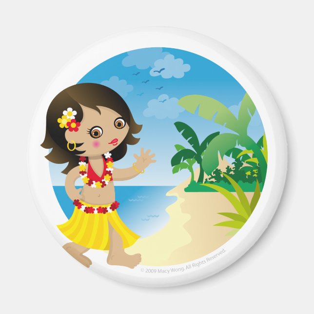 Hawaii Girl Magnet (Vorne)