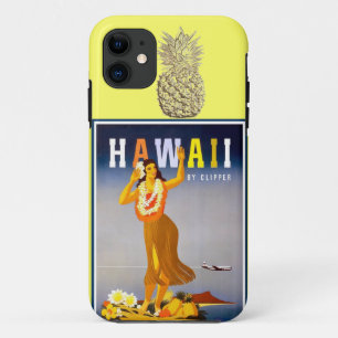 Hawaii-Goldananas Hula Tänzer iPhone 11 Hülle