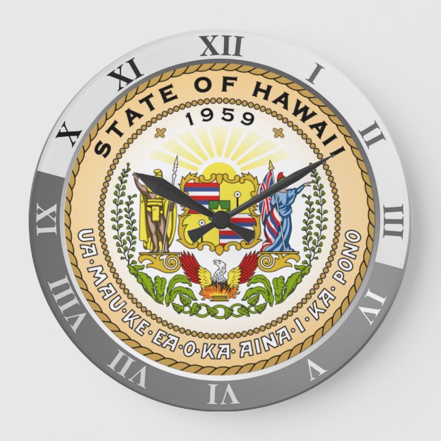 Hawaii Große Wanduhr (Vorderseite)