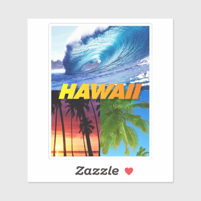Hawaii-Grosswelle Aufkleber (Blatt)