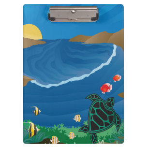 Hawaii Hanauma Bay Turtle Klemmbrett