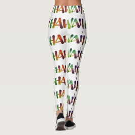 Hawai'i Handbeschriftungs-Kalligraphie tropisches Leggings