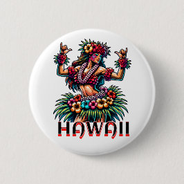 Hawaii | Hawaiian Hula Dancer Button