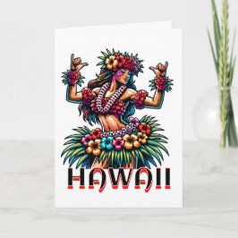 Hawaii | Hawaiian Hula Dancer | Sprichwort Hi Karte