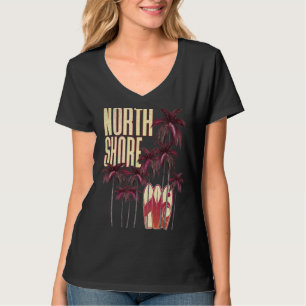 Hawaii Hawaiian Island North Shore Surfboard Vinta T-Shirt