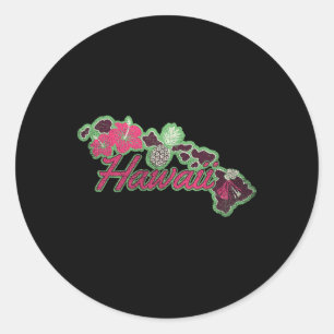 Hawaii Hibiskus Blume Aloha Hawaii Luau Runder Aufkleber